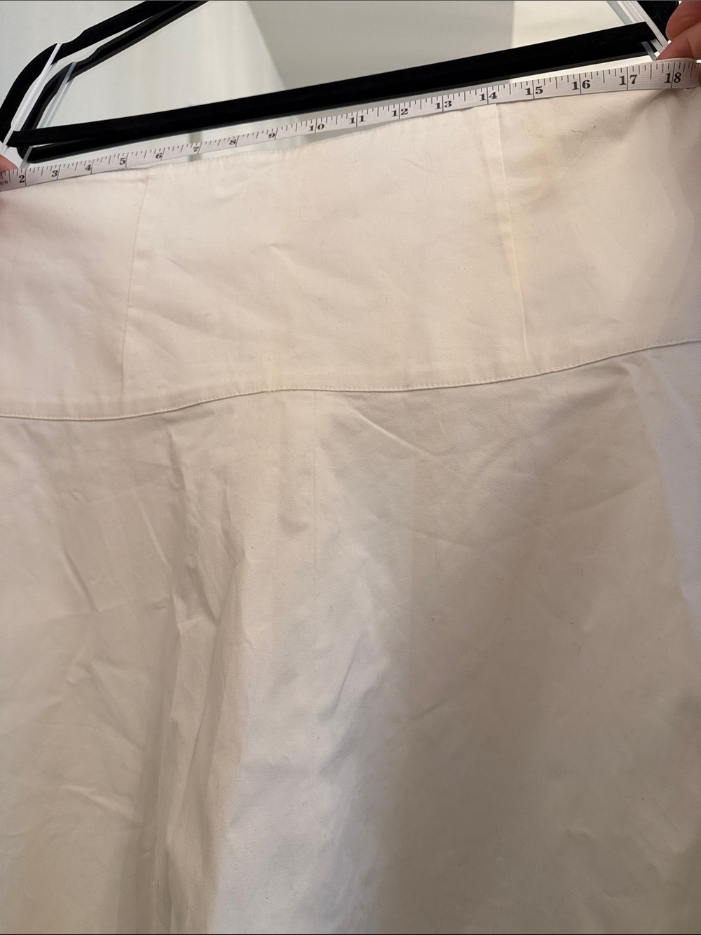 Astr Cream A-Line Skirt with Side Button Detail - Picture 5 of 5